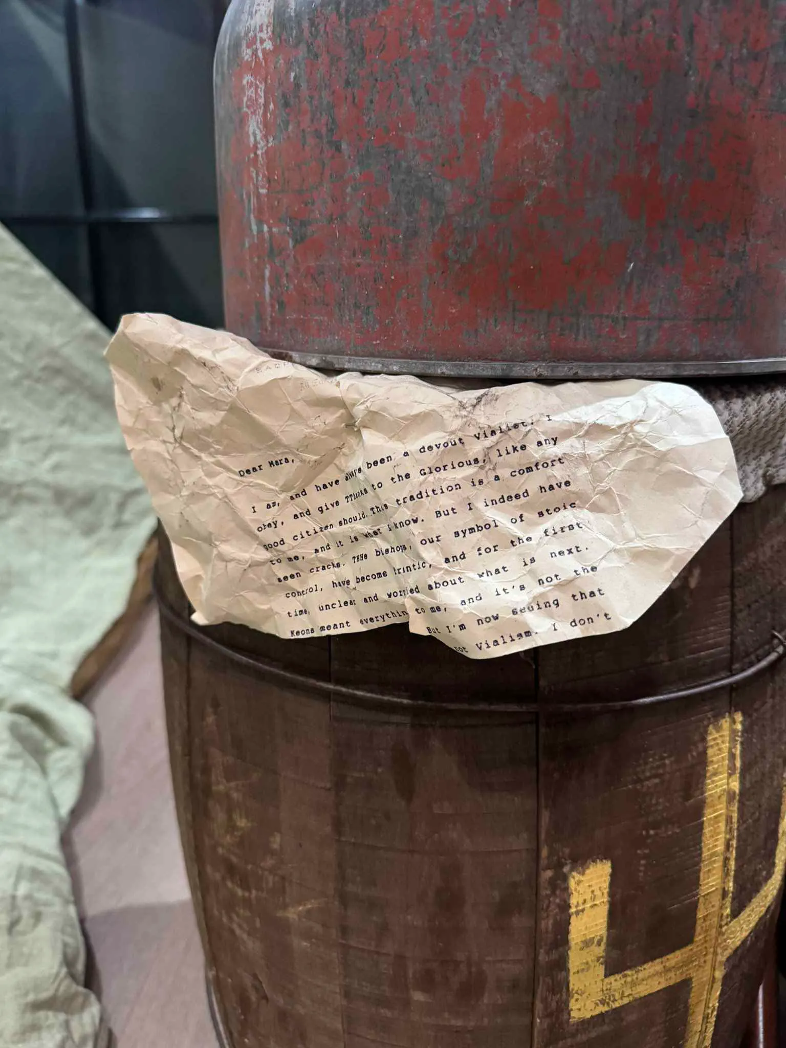 Dear Mara,

I am, and always have been, a devout Vialist. I obey, and give TThanks to the Glorious, like any good citizen should. This tradition is a comfort to me, and it is what I know. But I indeed have seen cracks. THHe bishops, our symbol of stoic control, have become frantic, and for the first time, unclear and worried about what is next. Keons meant everything to me, and it's not the [...] But I'm now seeing that [...] not Vialism. I don't [...]